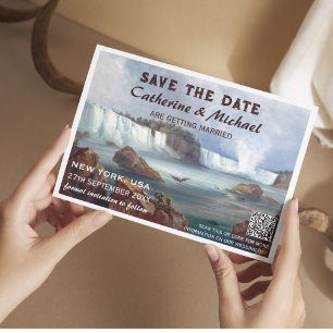 Save The Date Niagara Falls New York Travel QR Code