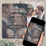 Save The Date N'IMPORTE QUEL Anniversaire 2 Photo Élégant Texte<br><div class="desc">Annoncez les nouvelles joyeuses de votre prochain anniversaire avec une photo unique superposition personnalisée, sauf les invitations de date. Les deux photos et toutes les formulations sont simples à personnaliser pour chaque anniversaire de mariage d'année. Customisez-le pour toute célébration du mariage, comme une cérémonie de renouvellement du voeu, un mariage...</div>