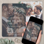 Save The Date N'IMPORTE QUELLE Fête Anniversaire Nous Faisons To<br><div class="desc">Annoncez la joyeuse nouvelle de votre anniversaire à venir avec une photo personnalisée unique superposition "We Still Do" enregistrer les invitations de date. Les 2 photos, le code QR scannable, et tous les termes sur ce modèle d'invitation sont simples à personnaliser pour n'importe quel anniversaire de mariage d'année. Customisez-le pour...</div>