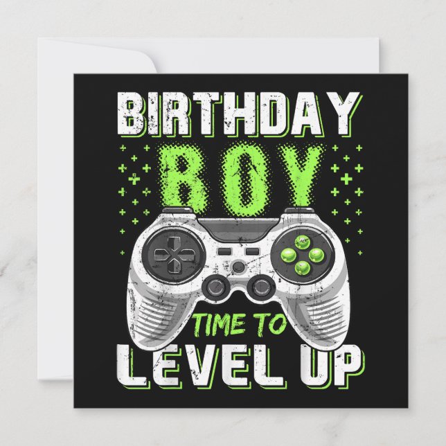 Save The Date Niveau Up Anniversaire Jeu vidéo pour garçon (Devant)
