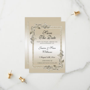 Save The Date Noces de Perle Gem & Glitter 30e Anniversaire de M