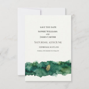 Save The Date Noces d'émeraude dorée