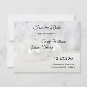 Save The Date Noël blanc Mariage d'hiver