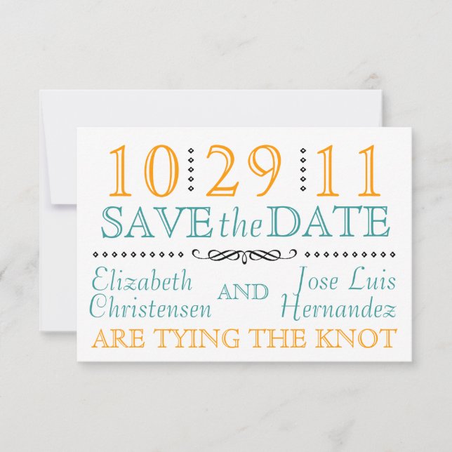 Save The Date Noeud moderne Enregistrer la date (Devant)