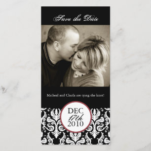 Save The Date Noir et blanc classique Enregistrer la photo de da