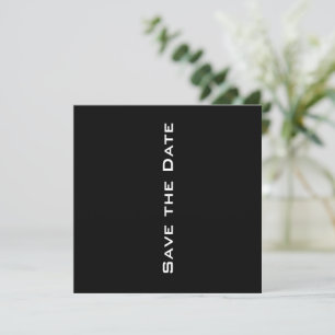 Save The Date Noir et blanc Contemporain Enregistrer la date