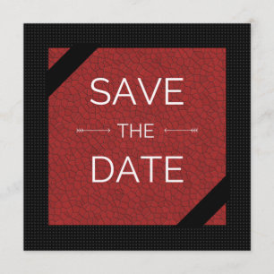 Save The Date Noir rouge Enregistrer la date
