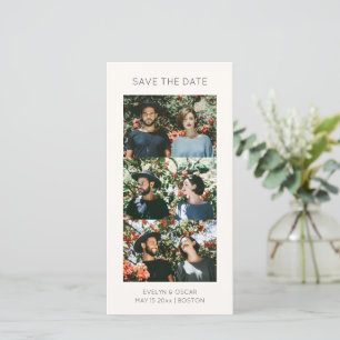 Save The Date Noms de couple de mariage à trois bandes photo min