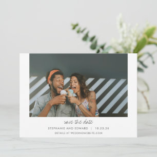 Save The Date Noms de Mariage Modernes de Couple Photo Minimalis