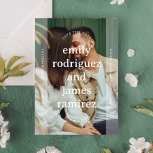 Save The Date Noms typographiques simples photo complète