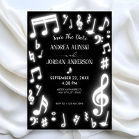 Notes de musique éclairent Mariage
