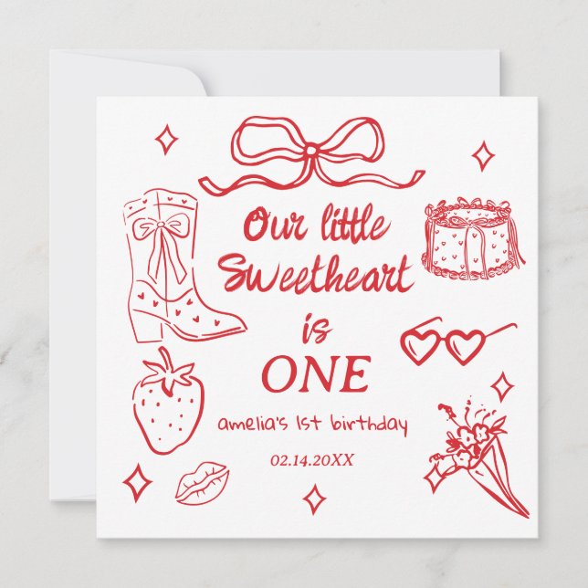 Save The Date Notre petit chéri a un anniversaire (Devant)