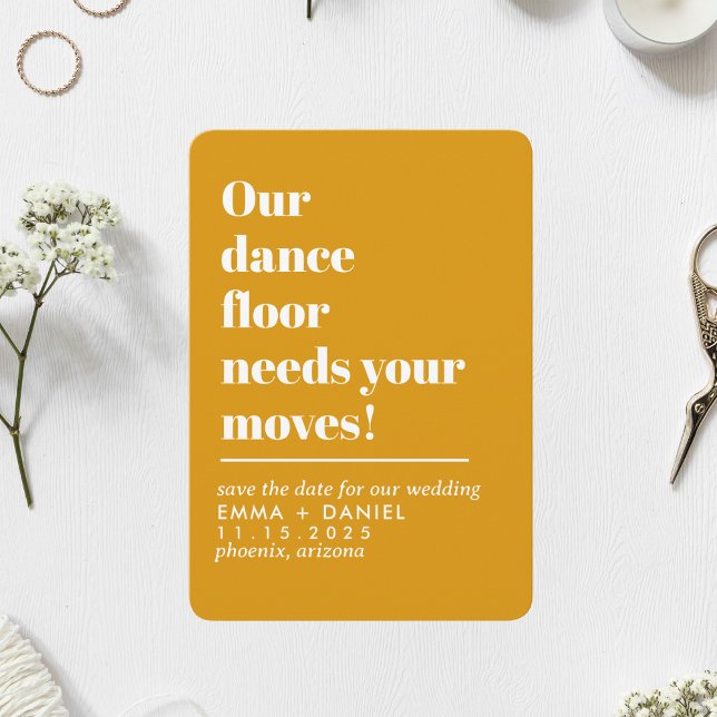 Save The Date Notre plancher de danse Citation drôle Mariage (Créateur téléchargé)