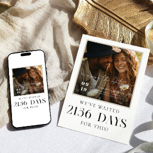 Save The Date Nous avons attendu   Photo moderne Enregistrer la 