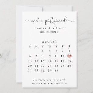 Save The Date Nous avons repoussé   Calendrier