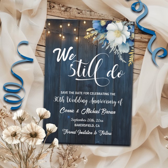 Save The Date Nous Faisons Encore 30ème Anniversaire Mariage Lum (Créateur téléchargé)