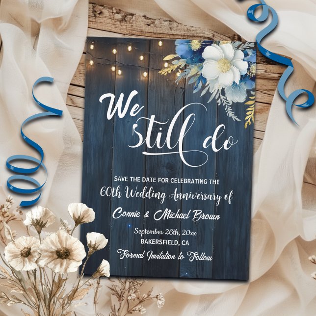 Save The Date Nous Faisons Encore 60ème Anniversaire Mariage Lum (Créateur téléchargé)