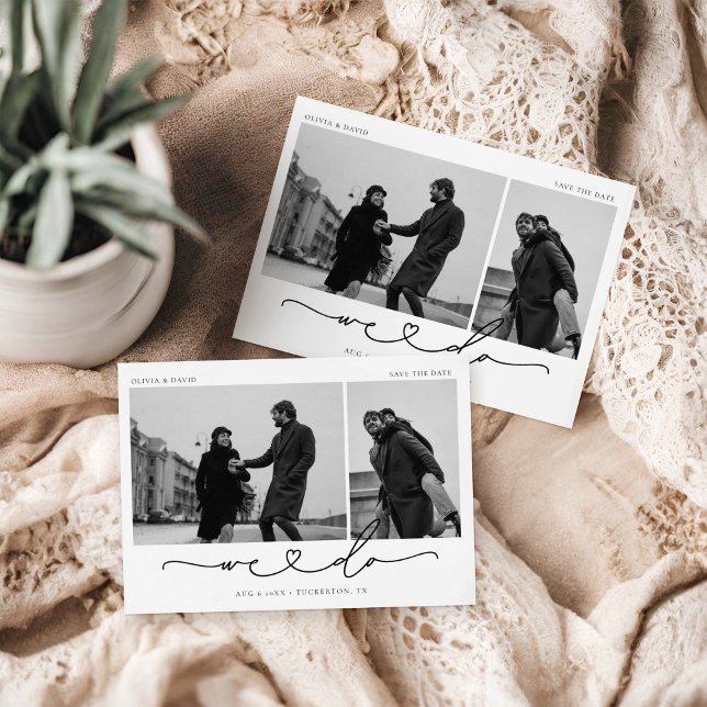 Save The Date Nous faisons Simple Moderne 2 Photo (Créateur téléchargé)