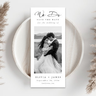 Save The Date Nous faisons un signet photo romantique minimalist