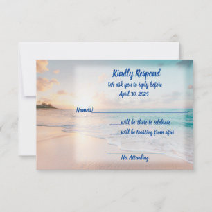 Save The Date Nous Le Faisons Sur La Plage RSVP