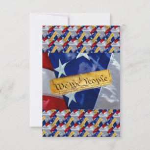 Save The Date Nous Le Peuple Drapeau Américain