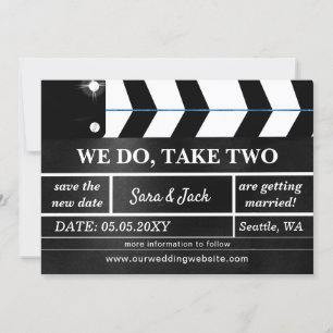 Save The Date Nous Prenons Deux Mariage Clapboard De Film Report
