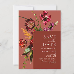 Save The Date Nouveau Code QR Mariage Fleurs Jardin
