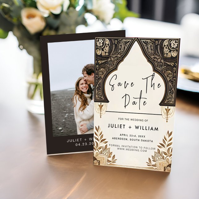 Save The Date Nouveau Henna Islam Nikah Arab Walima Mariage musu (Créateur téléchargé)