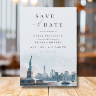 Save The Date Nouvelle Horizon Céleste de New York Mariage Liber