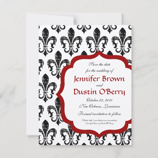 Save The Date Nouvelle-Orléans Enregistrer la date (Devant)