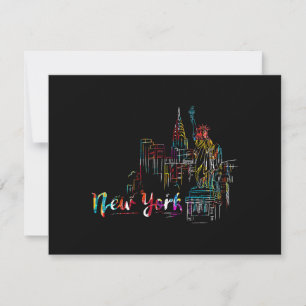 Save The Date Nouvelle York Sky Battement de coeur Statue de la