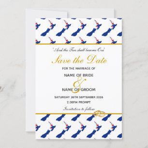 Save The Date NOUVELLE-ZÉLANDE Mariage d'événement spécial