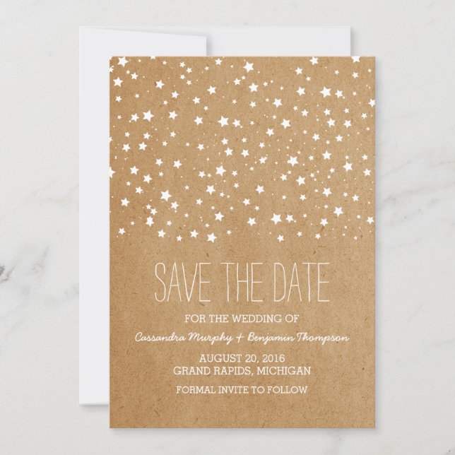 Save The Date Nuit étoilée Enregistrer l'Invitation de date (Devant)
