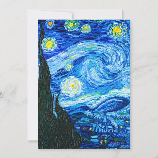 Save The Date Nuit Van Gogh Starry (Devant)