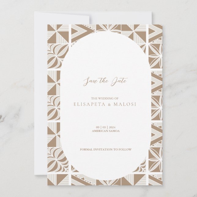 Save The Date Nuku'alofa (Devant)