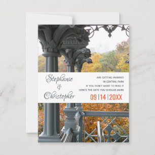 Save The Date NYC Central Park Dames Mariage du pavillon