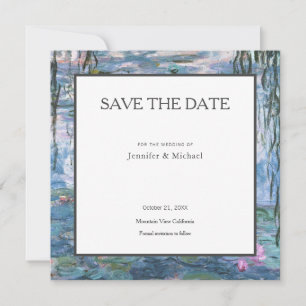 Save The Date Nymphéas de Monet Minimaliste Professionnel