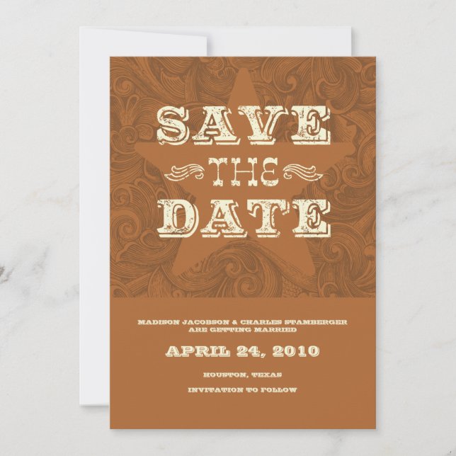 Save The Date Occidental Enregistrer la date (sombre) (Devant)
