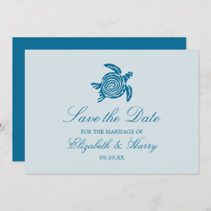 Save The Date Ocean Sea Turtle, Sea Blue Beach Wedding