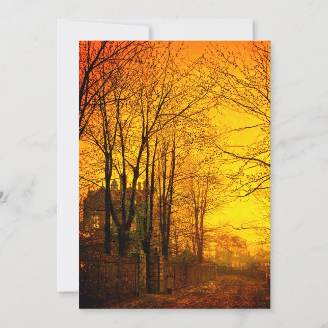 Save The Date Octobre Afterglow John Atkinson Grimshaw (Devant)