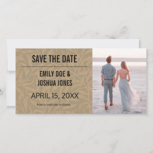 Save The Date Œuvre d'art de mariage victorien vintage 1844