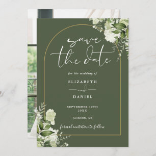 Save The Date Olive Green Green Arch Mariage photo