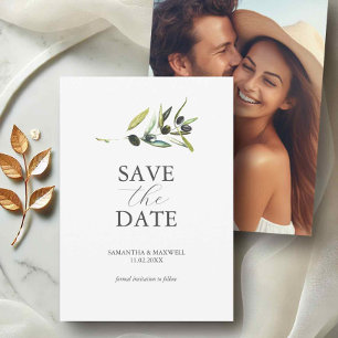 Save The Date Olive Thème Photo Mariage Enregistrer La Date