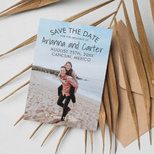 Save The Date Ombre Beach Destination Ocean Enregistrer La Date