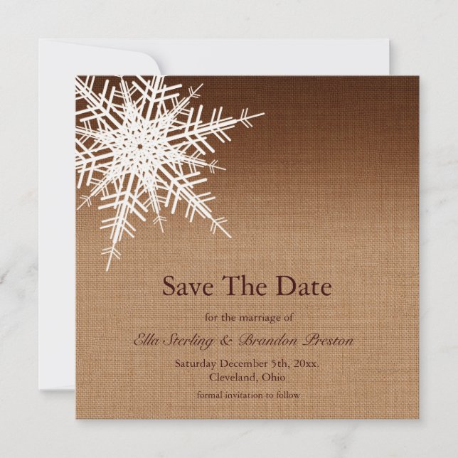 Save The Date Ombre d'hiver Enregistrer la date (Devant)