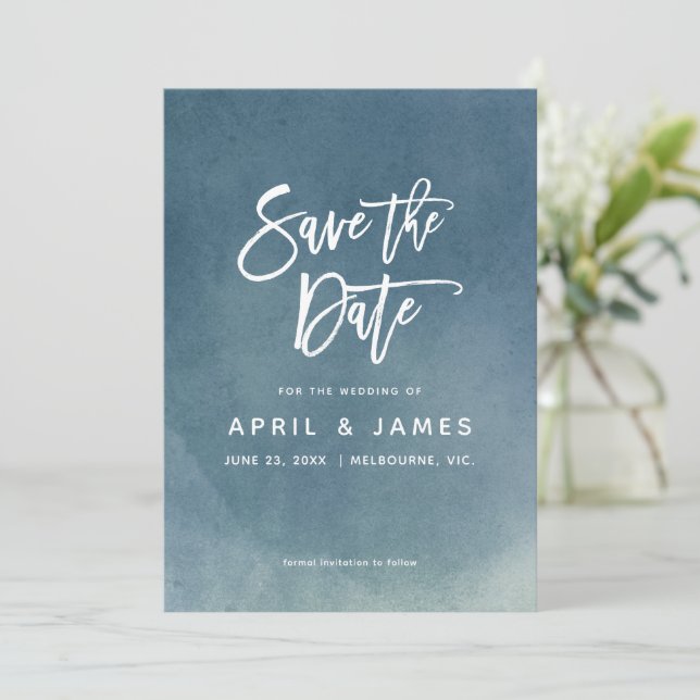 Save The Date Ombre Rien De Fancy Just Love Brush Typographie (Debout devant)