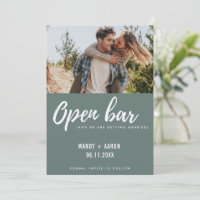 Open Bar Modern Photo Mariage Funny Enregistrer la