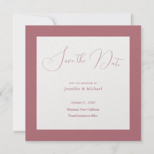 Save The Date Or Rose Gold Couleur Professionnel de Mariage Mini