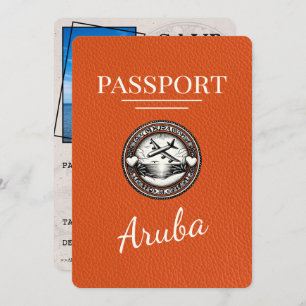 Save The Date Orange Aruba Passport Enregistrer La Date