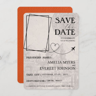 Save The Date Orange Cancun Passeport Enregistrer La Date